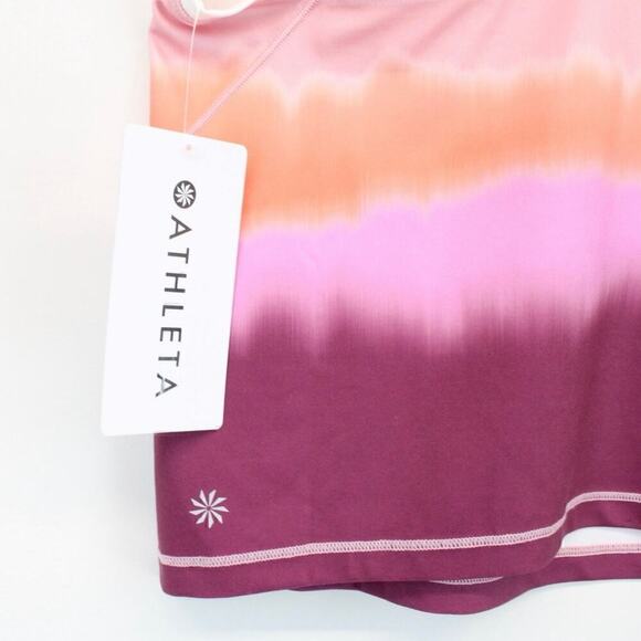Athleta Shanti Printed Crop Tank Sea Spray Vintage Plum Size 1X NWT - Picture 8 of 8